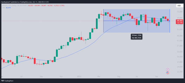 Brandt Says 30 Weeks Since Bitcoin Non-Convincing ATH, Drop of 75% Looming