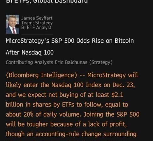 MicroStrategy to join Nasdaq 100 with $2.1 billion in ETF share buying expected