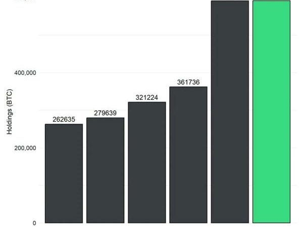 Corporate Bitcoin treasury doubled in the last 12 months