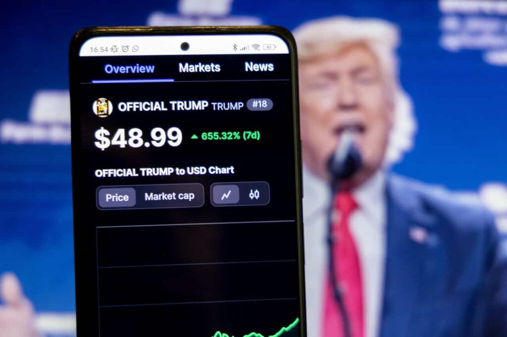 OFFICIAL TRUMP erases $2 billion from its market cap in a week