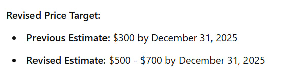 ChatGPT revises its price forecast for SOL for December 31, 2025.