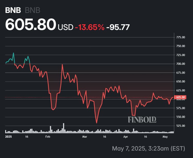 BNB performance in 2025.